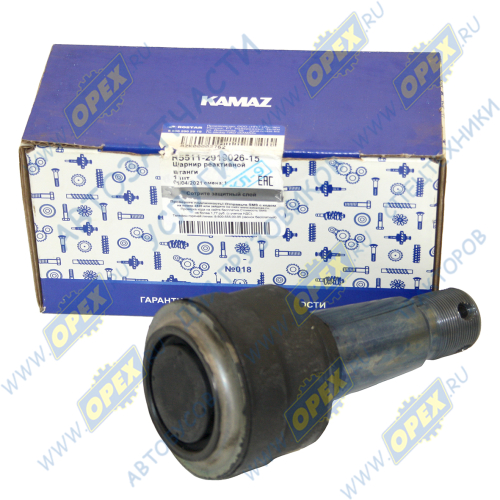 R5511-2919026-15 Шарнир реактивной штанги КАМАЗ Dшар=82мм; L=170 H=50 гайка М30х1,5 КамАЗ вып.до 1999г ГК Ростар